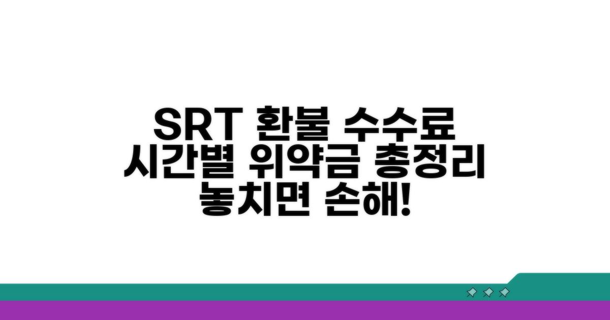 SRT 환불 수수료, 시간별 위약금 총정리