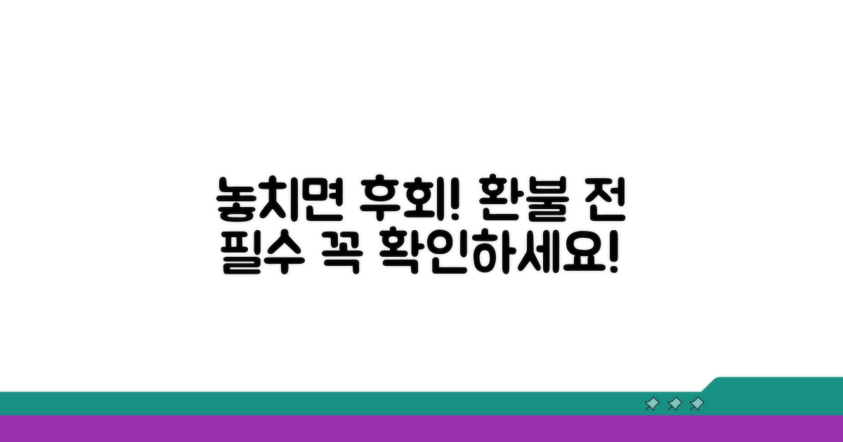 놓치면 후회! 환불 전 필수 확인 사항