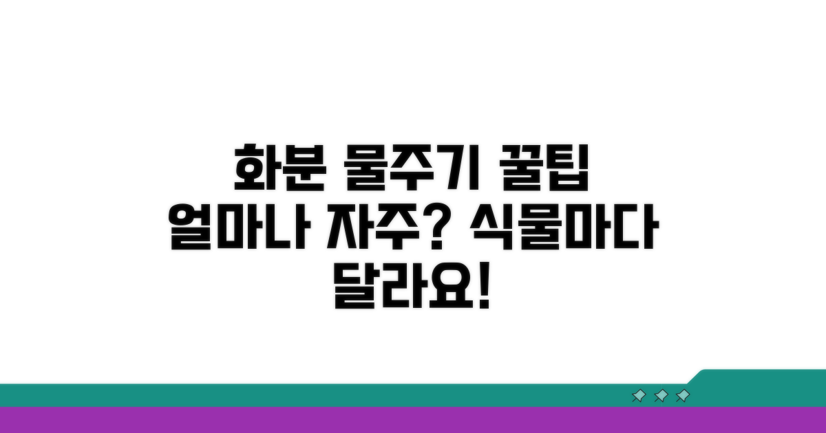 화분 물주기, 얼마나 자주?