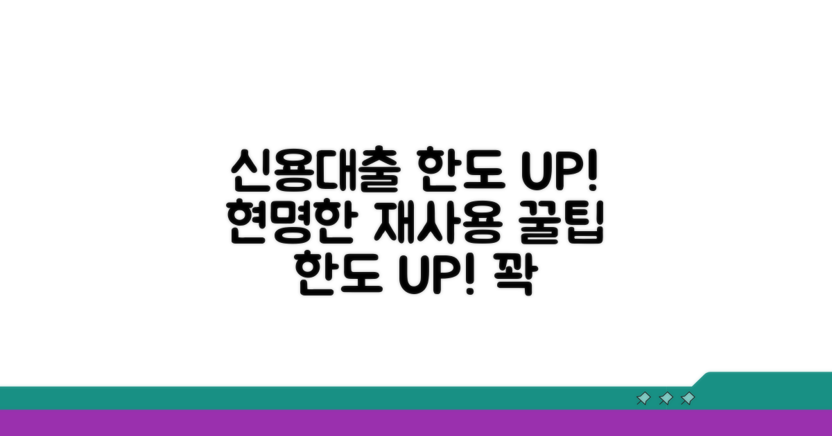 신용대출 한도, 현명하게 재사용하는 꿀팁