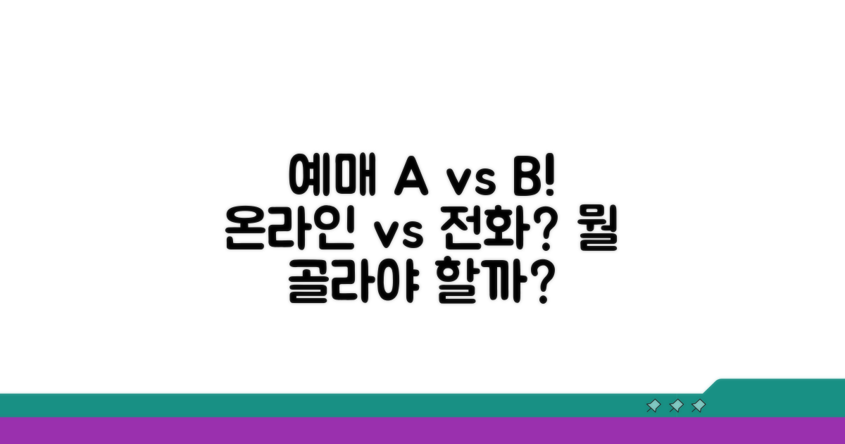 온라인 예매와 전화 예매 비교 분석