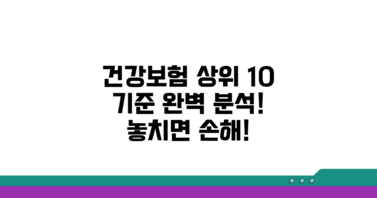 건강보험 상위 10% 기준 완벽 분석
