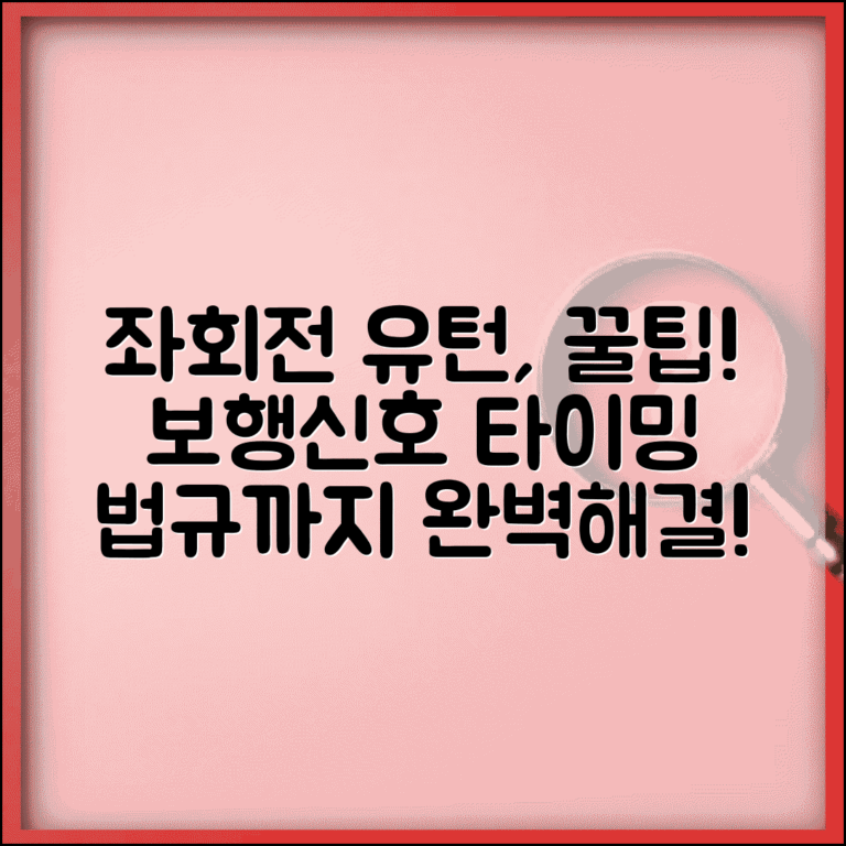 좌회전 유턴 가능한 보행신호 타이밍과 법규 좌회전 유턴 가능한 보행신호 타이밍과 법규