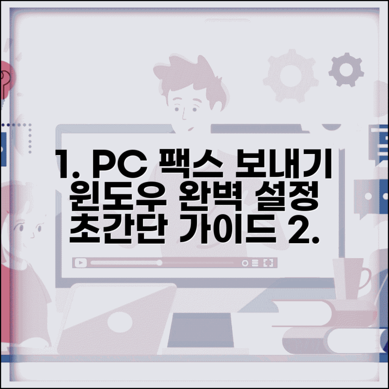 컴퓨터 팩스 보내기 윈도우 설정 방법 총정리