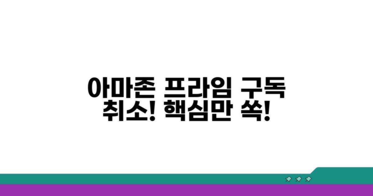 아마존 프라임 구독 취소 핵심