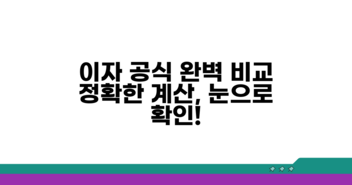 이자 계산 공식 완벽 비교 분석