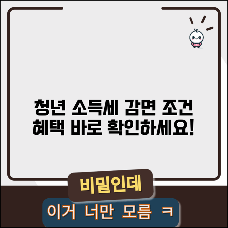 청년소득세감면 조건 혜택 연령 소득별 신청 방법