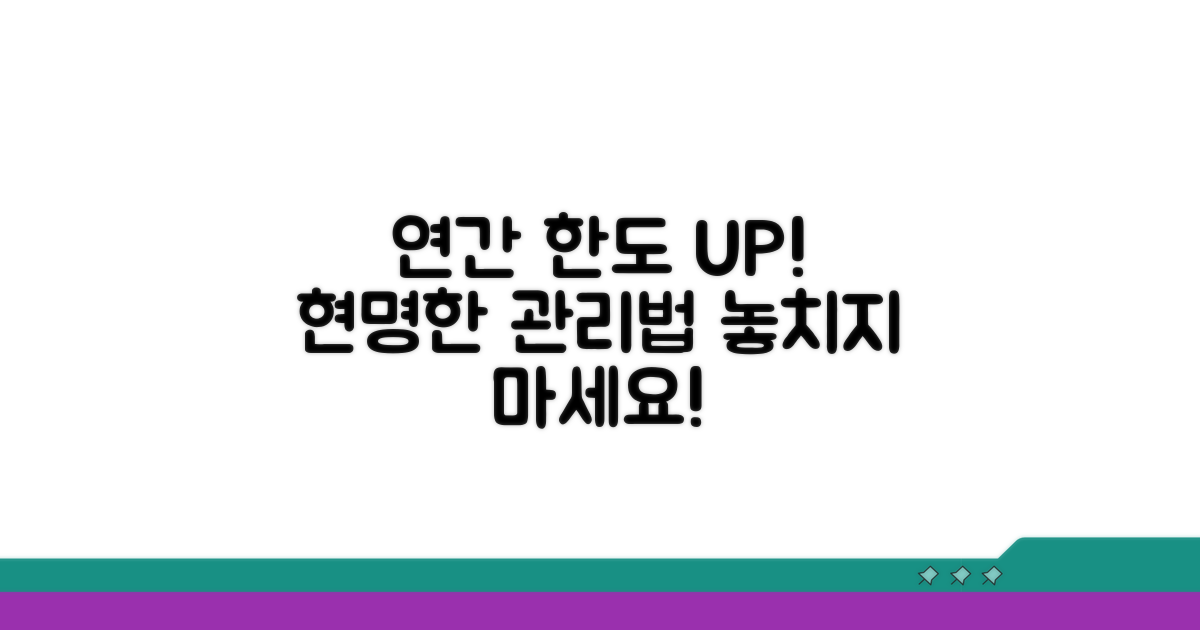 연간 한도 높이는 관리 방법