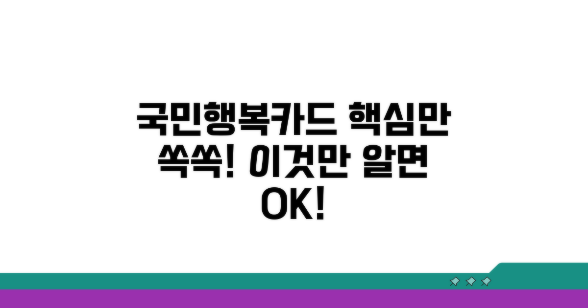 국민행복카드, 이것만 알면 OK!