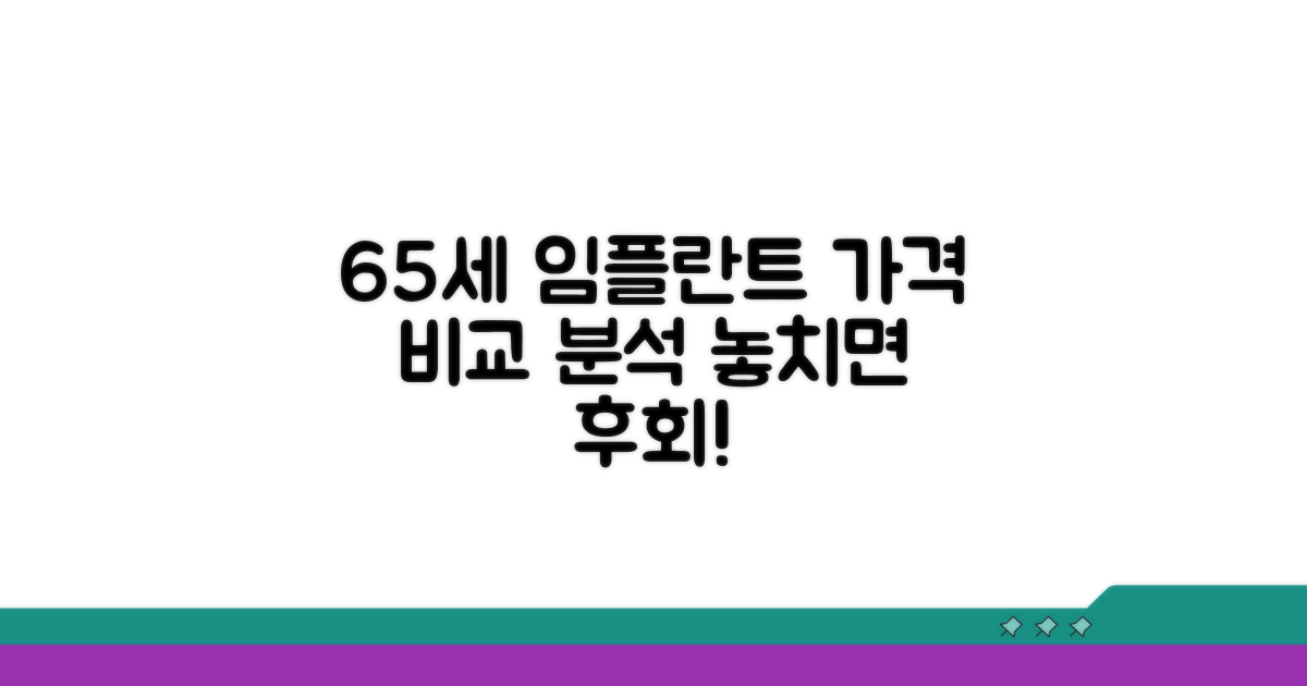65세 임플란트 가격 비교 분석