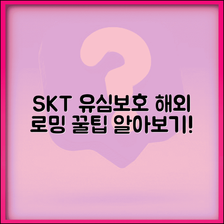 SKT 유심보호 특징 및 해외 로밍 활용법 알아보기