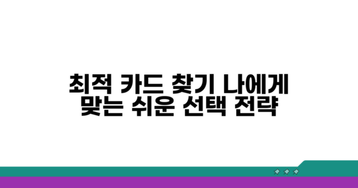 내게 맞는 최적 카드 선택 전략