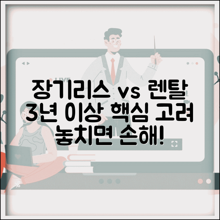 장기리스 장기렌탈 비교 3년 이상 고려 요소