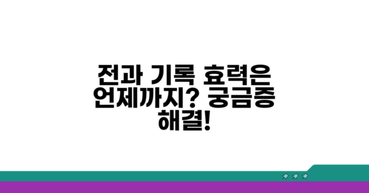 전과 기록, 효력은 언제까지?