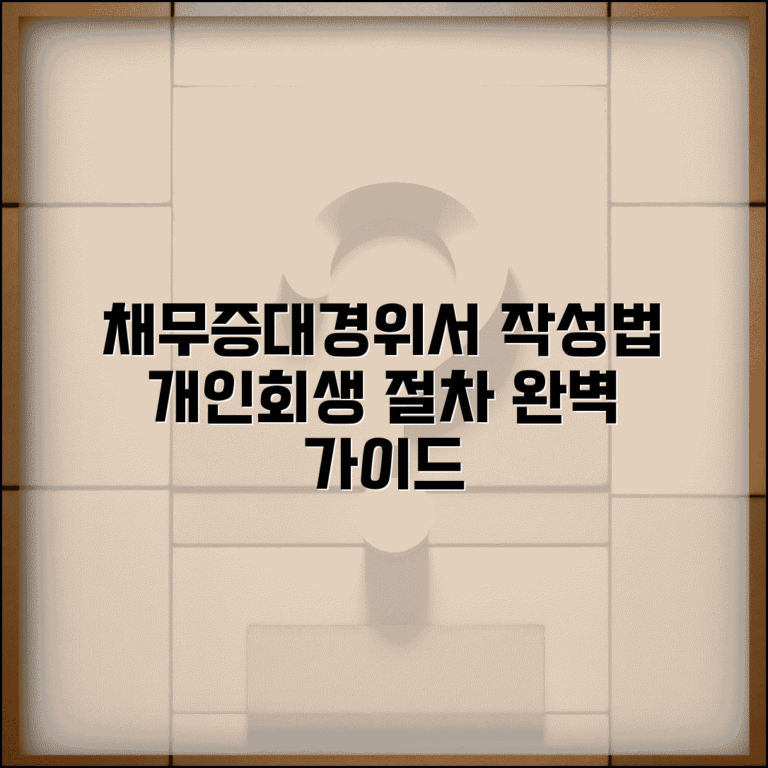 채무증대경위서 양식 작성법과 개인회생 절차