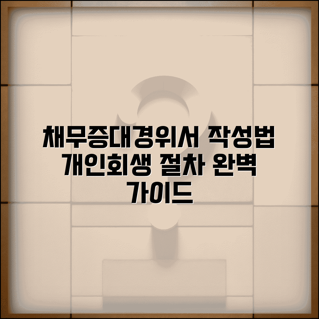 채무증대경위서 양식 작성법과 개인회생 절차