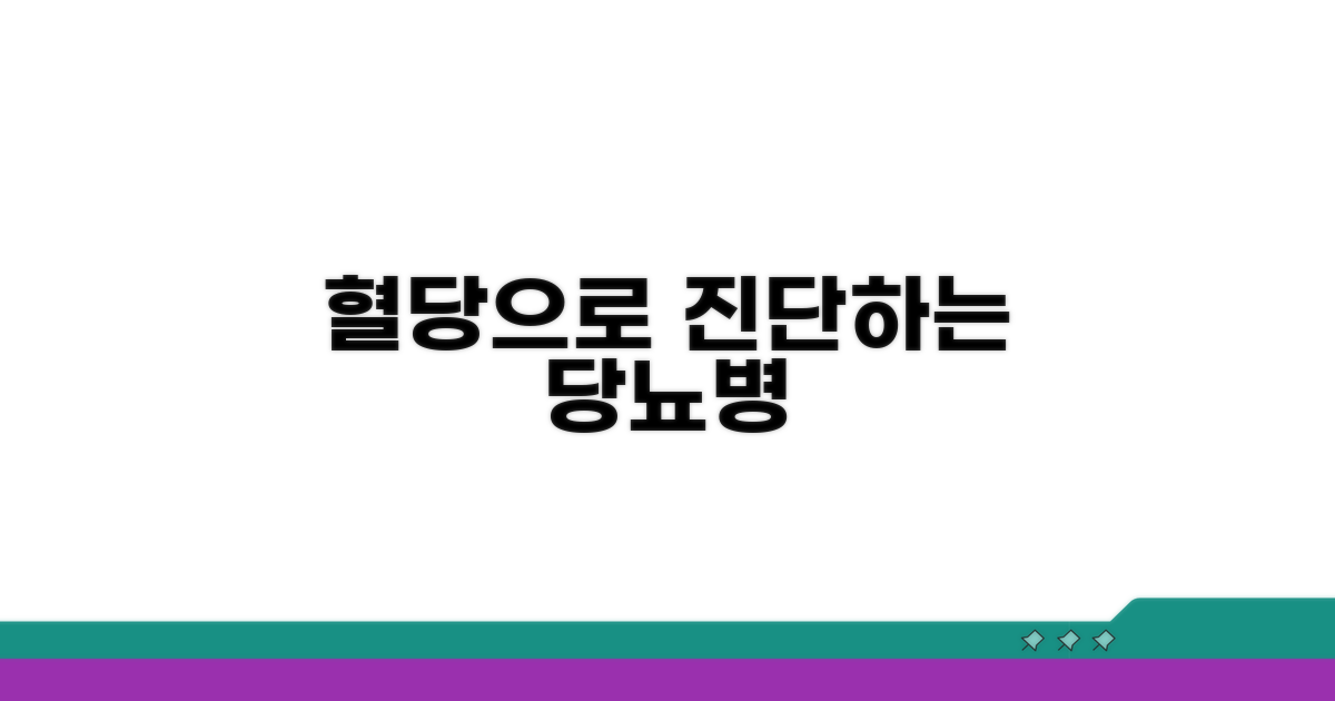 혈당 수치별 당뇨병 진단 방법