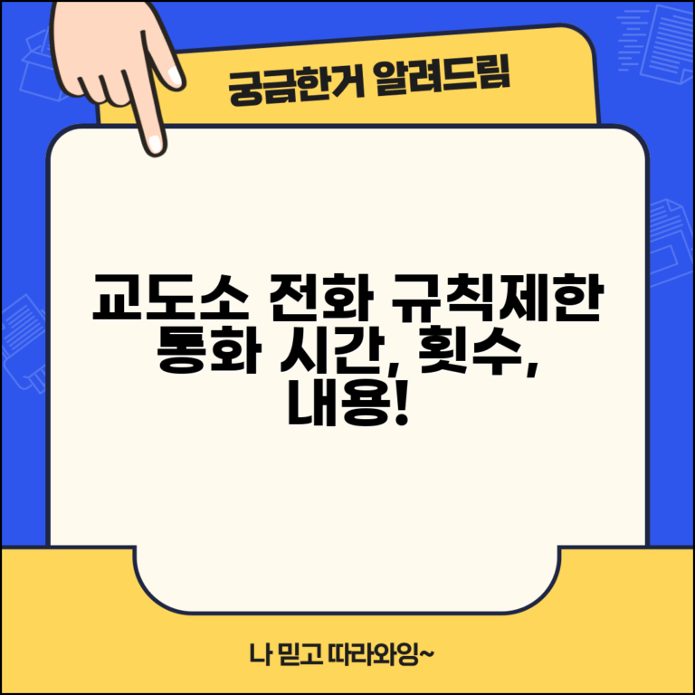 교도소 전화사용 규칙과 제한 | 수용자 통화 시간, 횟수, 내용 모니터링 총정리