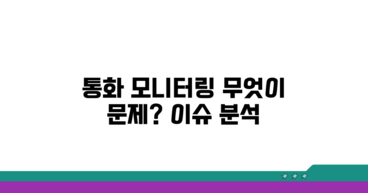 통화 내용 모니터링, 무엇이 문제?