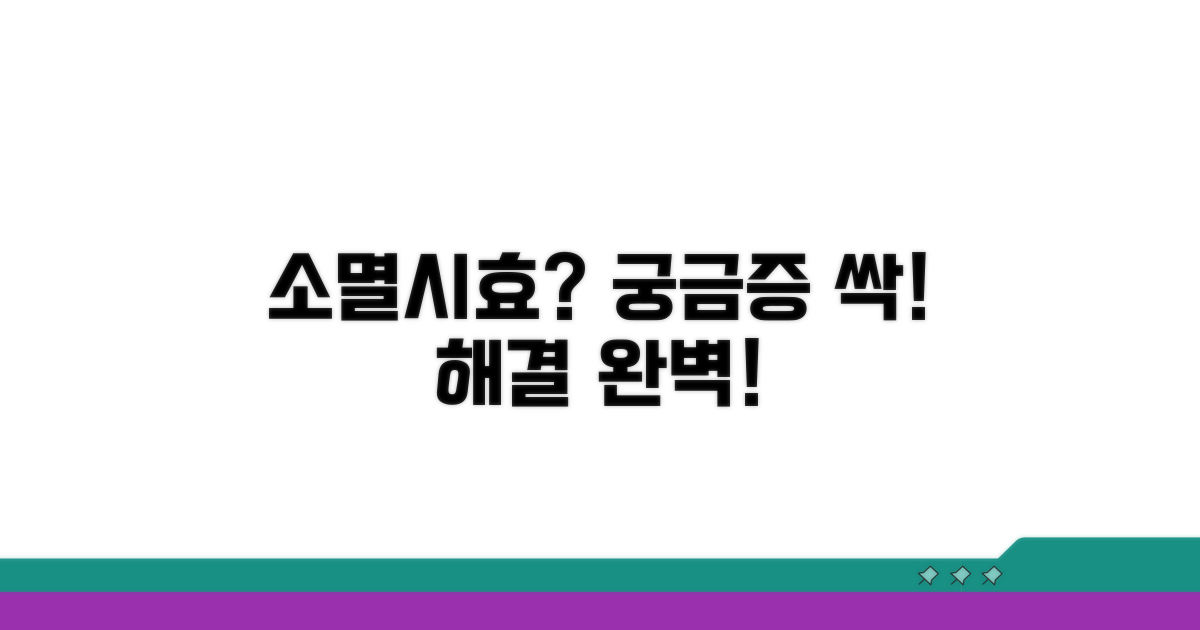 소멸시효 적용, 궁금증 해결