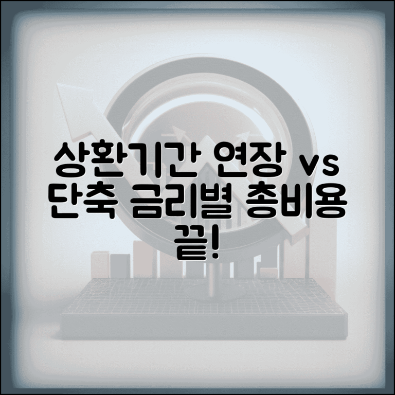 상환기간 연장 vs 단축 전략 | 금리별 최적 선택 및 총 비용 비교 총정리