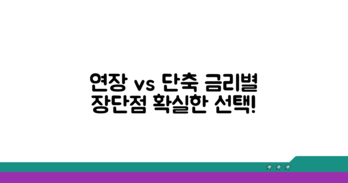연장 vs 단축, 금리별 장단점 비교