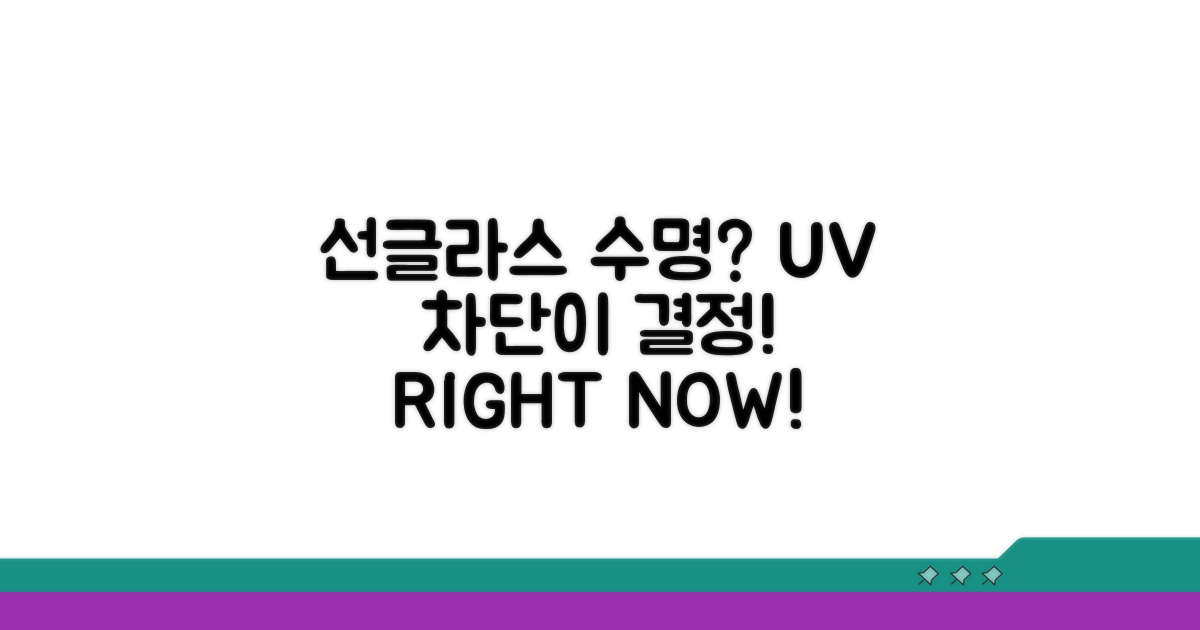 UV 차단 효과, 선글라스 수명 좌우