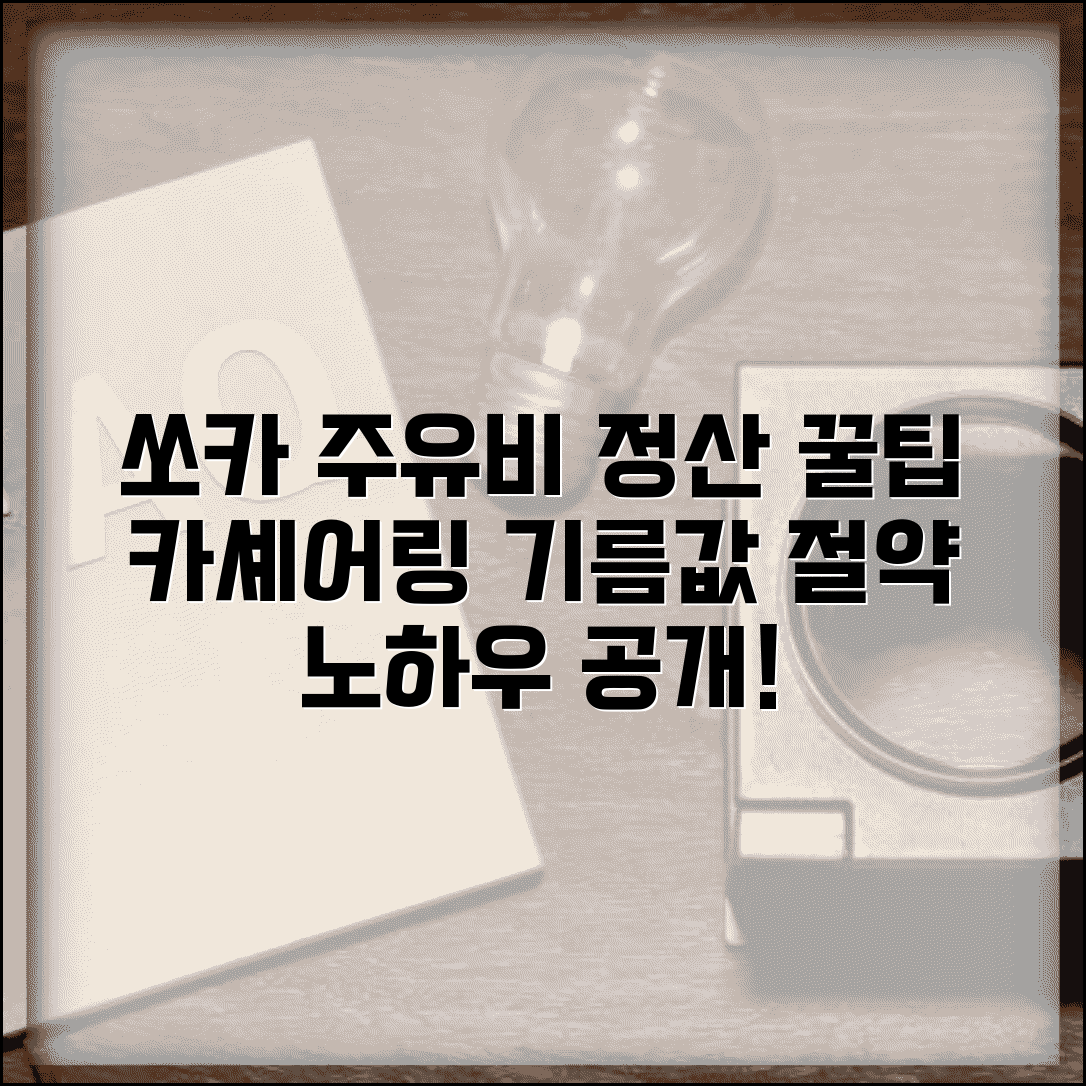쏘카 주유비 정산 방법 | 카셰어링 기름값, 제대로 알아보고 절약하는 꿀팁