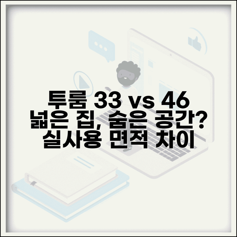 투룸 33 vs 46 평면도 비교 | 면적 등급별 실사용 면적 차이와 장단점