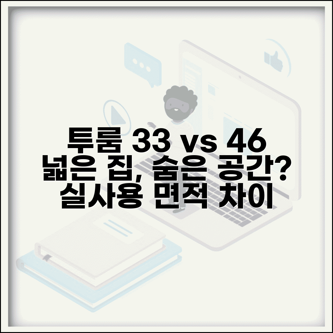 투룸 33 vs 46 평면도 비교 | 면적 등급별 실사용 면적 차이와 장단점