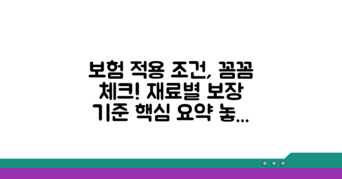 재료별 보험 적용 조건과 기준