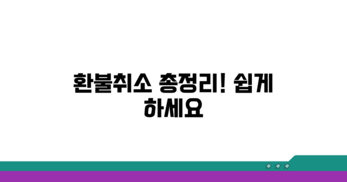 예약 취소 및 환불 절차 총정리