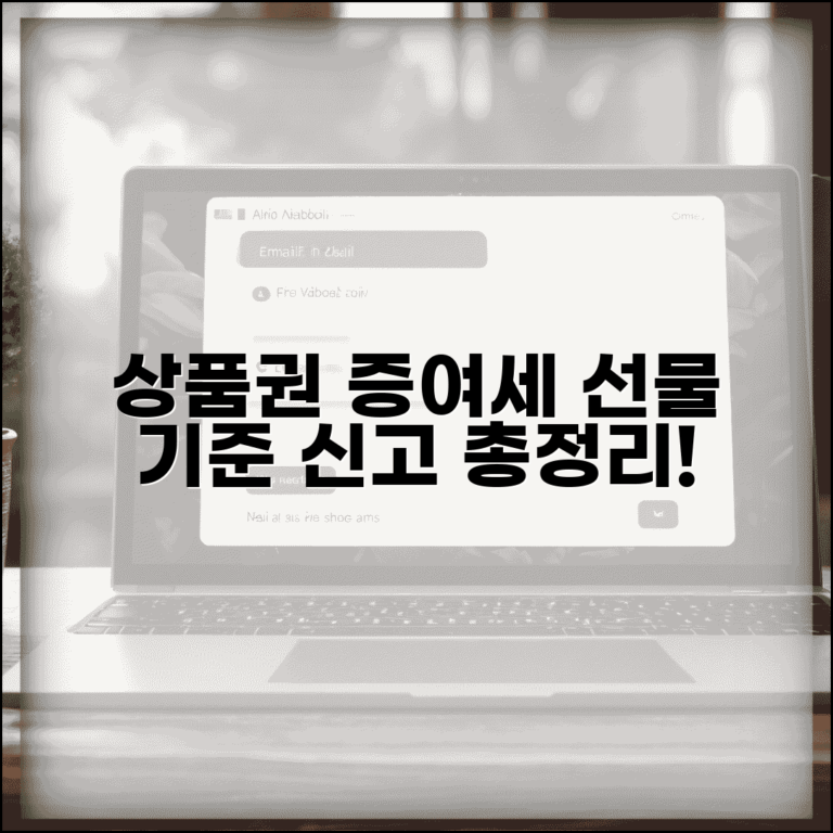 상품권 증여세 기준 | 선물 시 과세 금액 및 신고 방법 총정리