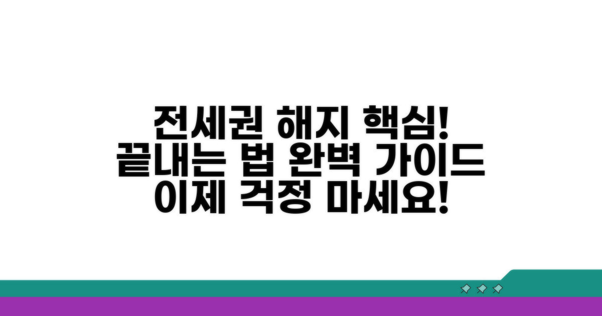전세권 해지 통보, 이것만 알면 끝!