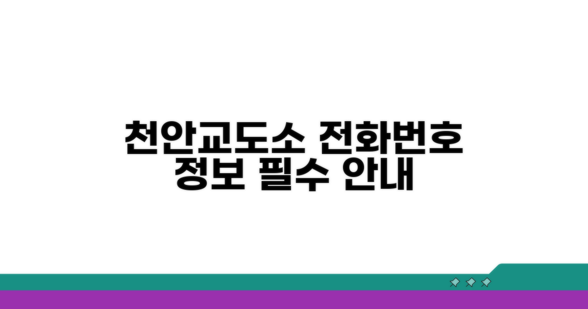 천안교도소 전화번호 및 기본 안내