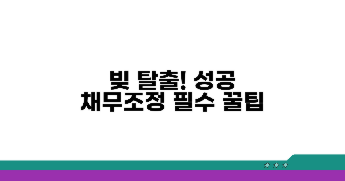 성공적인 채무조정을 위한 꿀팁