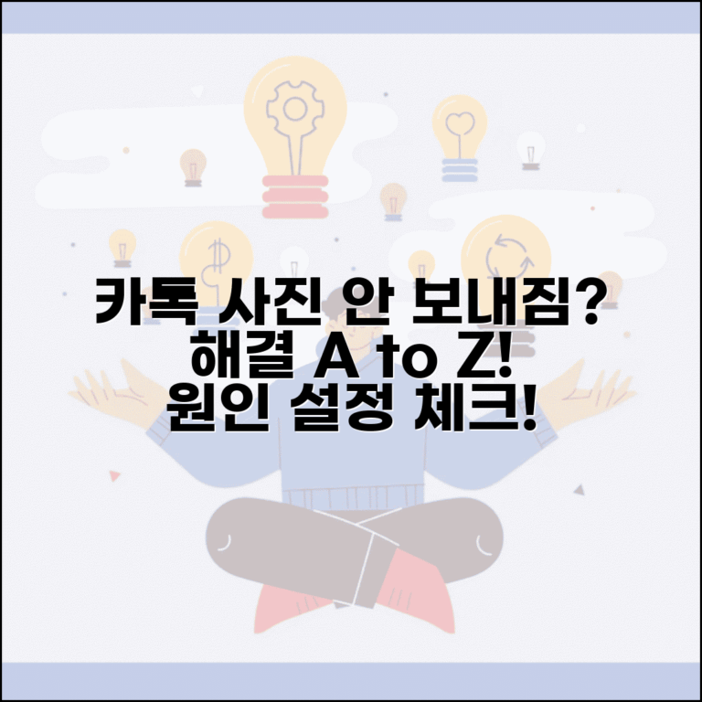 카카오톡 사진 전송 안됨 | 카톡 이미지 보내기 실패 해결 방법 | 오류 원인 및 필수 설정 점검