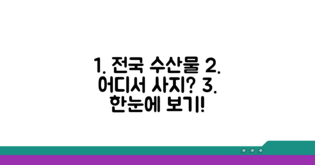 전국 수산물 구매처 한눈에 보기
