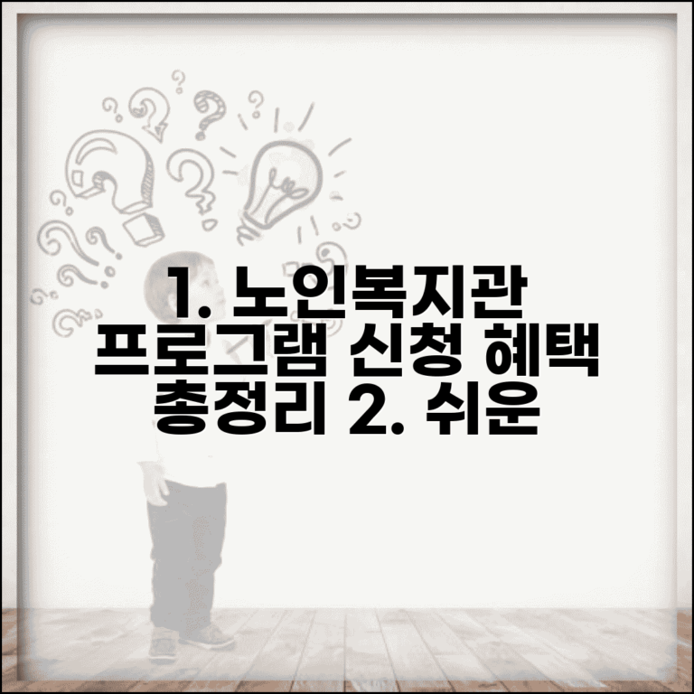 노인복지관 프로그램 번호 | 신청 직통 안내 및 혜택 총정리