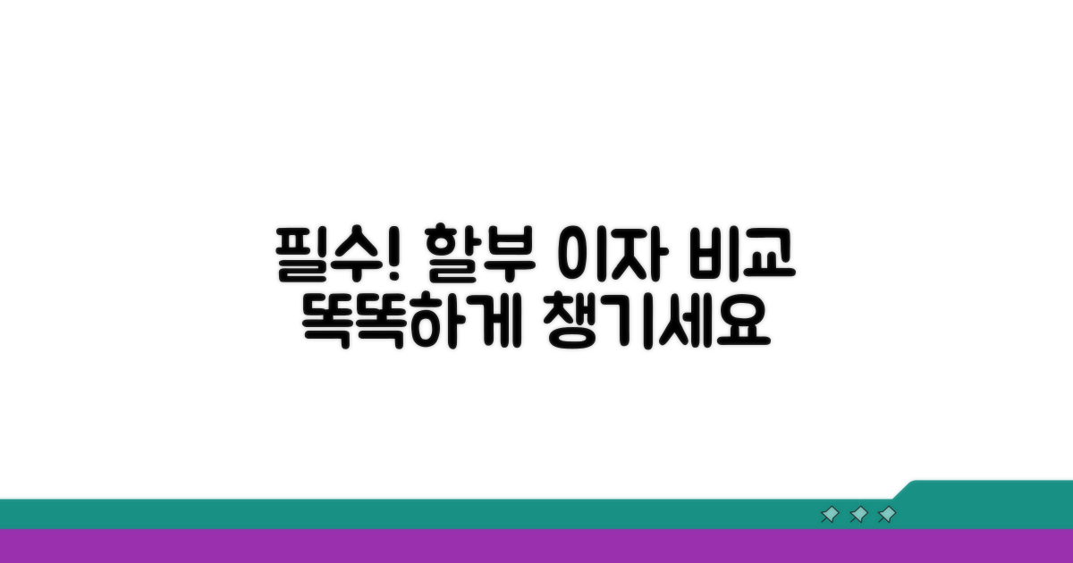 할부 이자율 조건, 꼼꼼하게 비교해요