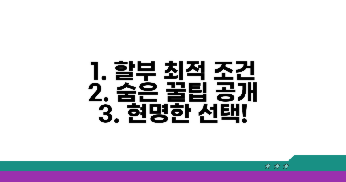 최적의 할부 조건 찾는 법