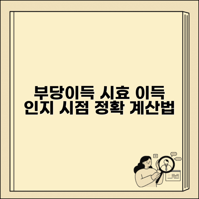 부당이득금 소멸시효 적용, 언제부터? | 이득 발생 인지 시점 기준, 계산 방법 및 주의사항