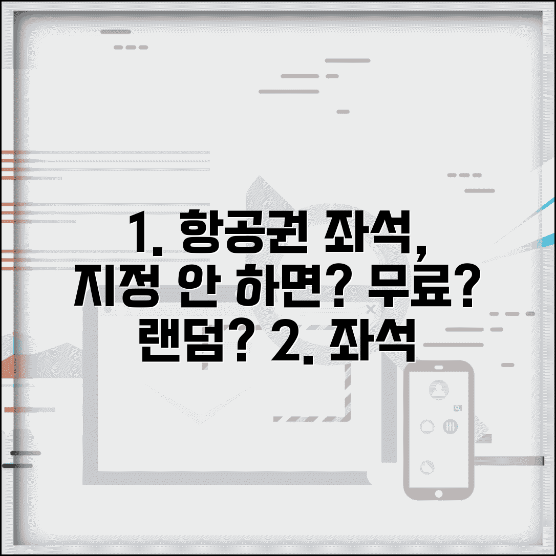 항공권 좌석 지정 안하면 어떻게 되나요 | 좌석 배정 | 무료 지정 | 랜덤