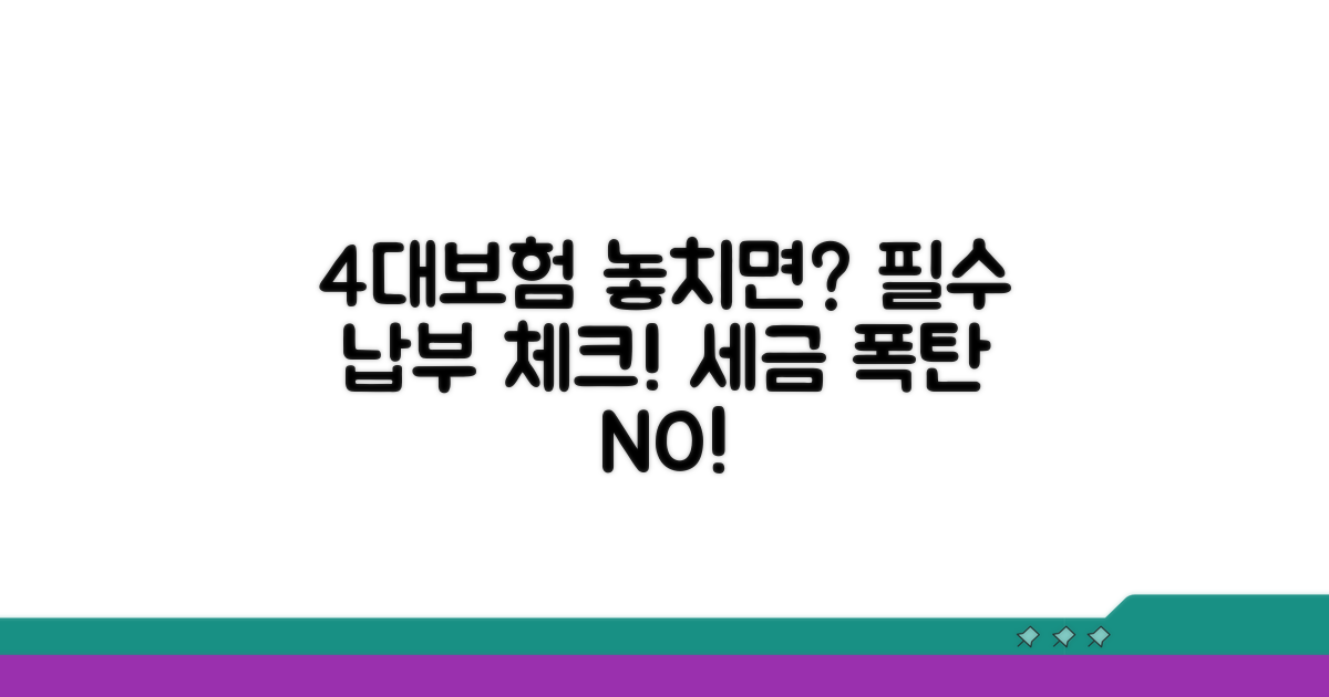 4대보험 납부, 놓치면 안 될 핵심