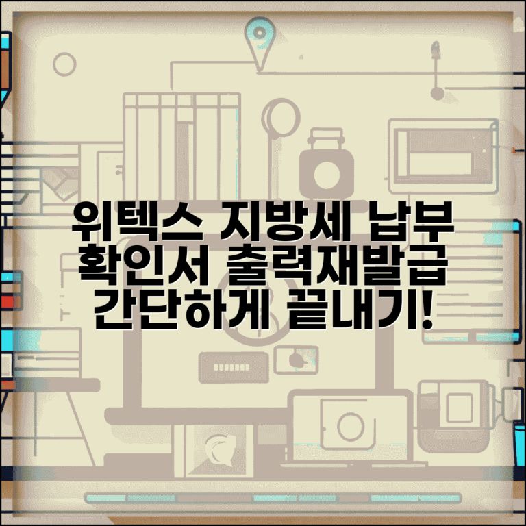 위텍스 지방세 납부확인서 출력 방법 | 영수증 재발급 단계별 안내