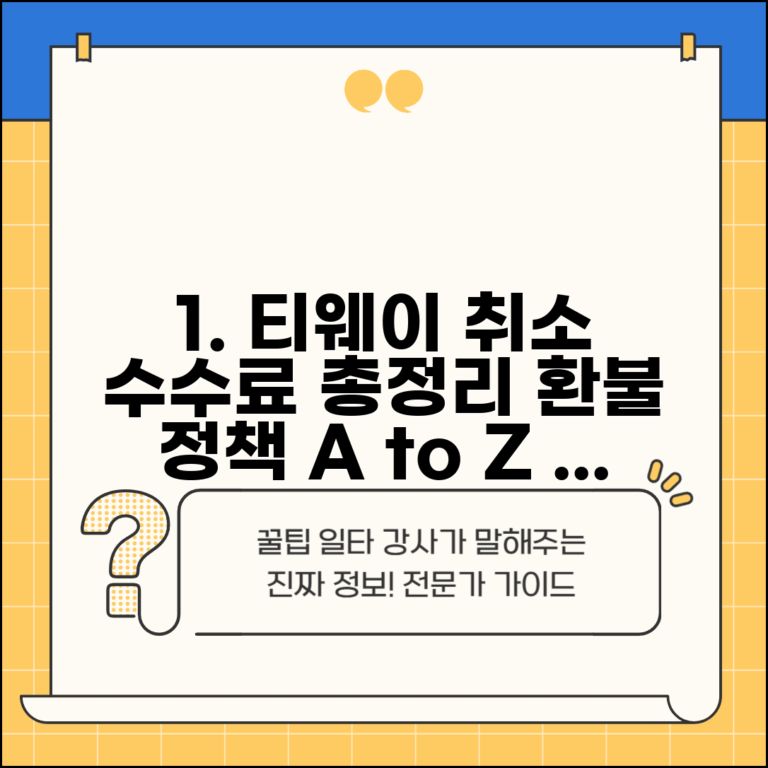 티웨이항공 취소 수수료 체계 | 국내선/국제선 차등적용 | 부가서비스 환불정책