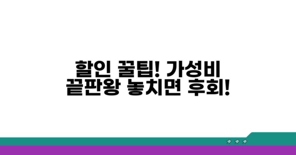 할인 꿀팁과 가성비 공략법