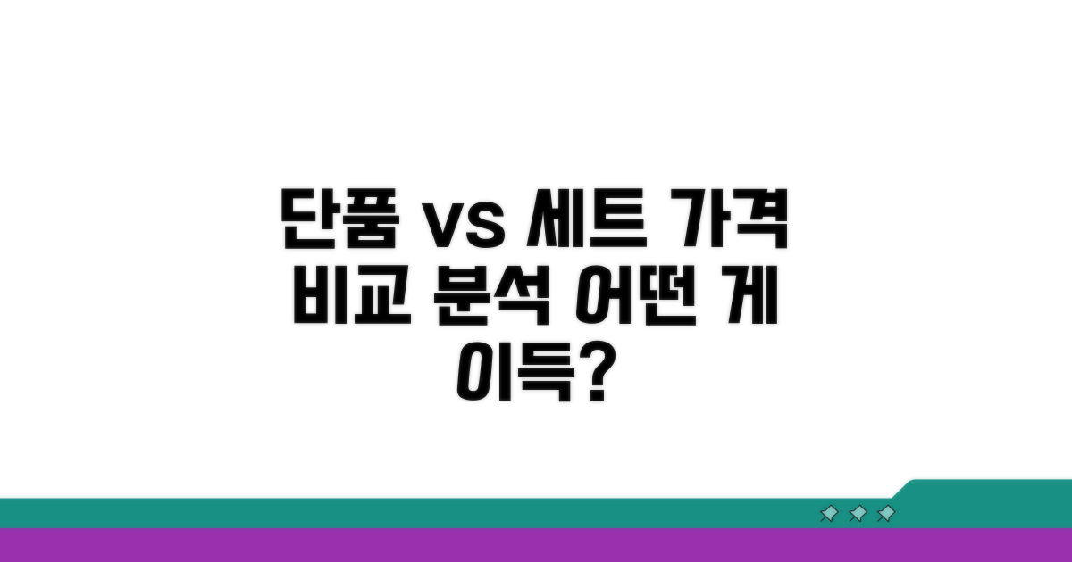 단품 vs 세트, 가격 비교 분석