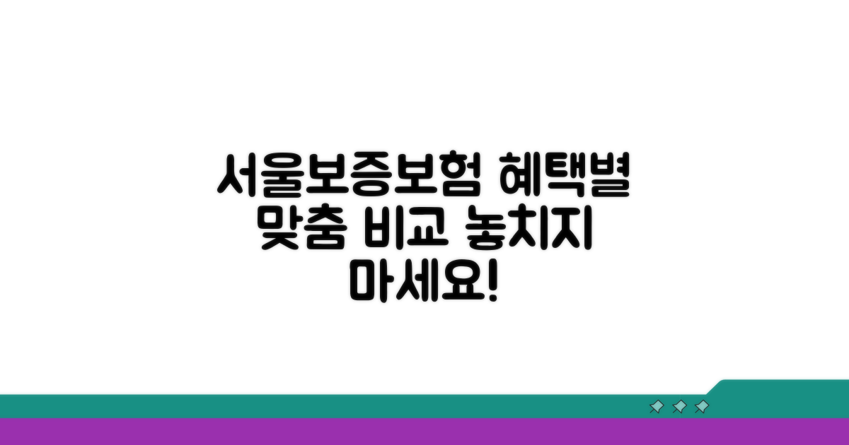 서울보증보험 종류별 혜택 비교