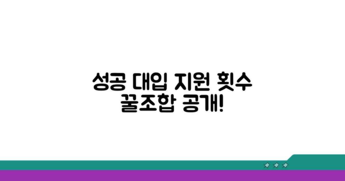 성공적인 대입 지원 횟수 조합법